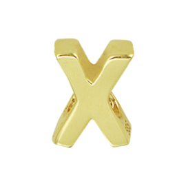 Letter Hanger X van 14K Geelgoud