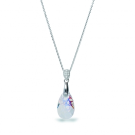 Druppel Wit Glaskristallen Ketting van Spark Jewelry