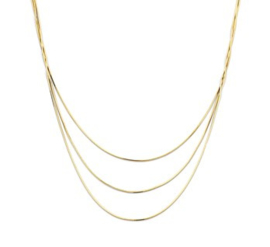 Goudkleurige Collier Slang 0,8 mm  41 + 4 cm