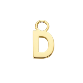 14K Geelgouden Oorringhanger met Letter D