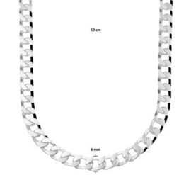 Zilveren Ketting Gourmet 5,5 mm  | Lengte 50 cm