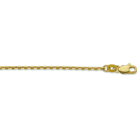 Collier met anker schakel | Massief Goud | Dikte: 1,6mm Lengte: 45cm