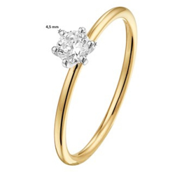 14k Gouden Ring made diamond 0,25ct F VSI
