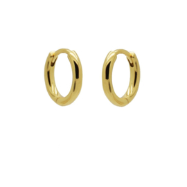 Plain Round Hoops 12 mm Goldplated | Karma Jewelry