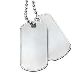 Ketting met 2 Dog Tags Hangers | Staal