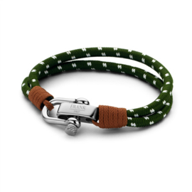 Groen met Bruine Touw Armband van Frank 1967