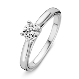 Excellent Jewelry Witgouden Ring met 0,50 crt. Diamant