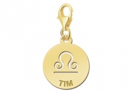 Names4ever Zodiac-Bedel Weegschaal in massief goud GBS007