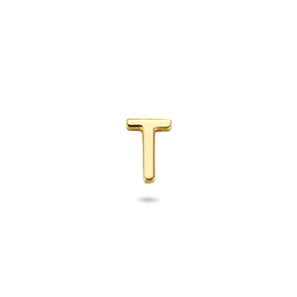 14K Gouden Oorknop Letter T
