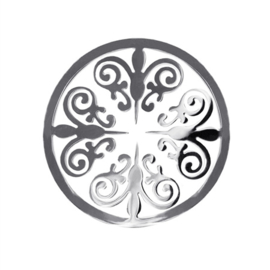 LOCKits Zilverkleurige Ornamentele Munt van Edelstaal 33mm