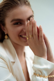 Excellent Jewelry Geelgouden Ring met Vier Slanke Stroken