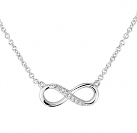 Luxueuze Infinity Teken Hanger van Zilver met Anker Collier