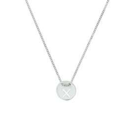 Zilveren Gourmet Collier met Letter X