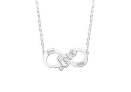 Names4ever Love Infinity Ketting van Zilver - Graveer Sieraad