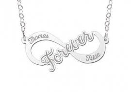 Names4ever Forever Infinity Ketting van Zilver - Graveer Sieraad