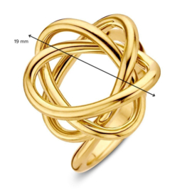 Excellent Jewelry Geelgouden Ring met Fantasievol Kopstuk