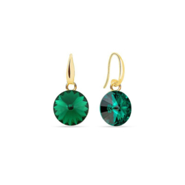 Spark Candy Gilded Earrings Emerald