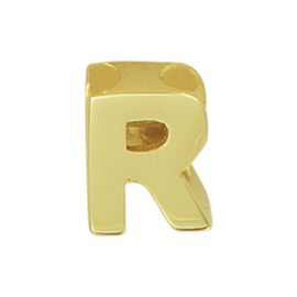 Letter Hanger R van 14K Geelgoud