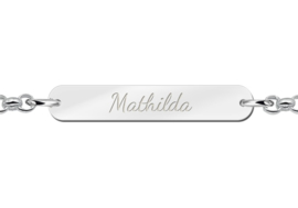Mathilda Bar Armband van Zilver met Naam > Names4ever