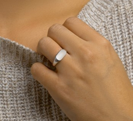 Zilveren Graveer ring voor Dames | Ring met naam / 17,7