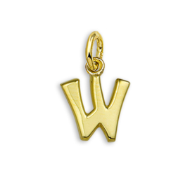 Gouden Letter Bedel Hanger – W