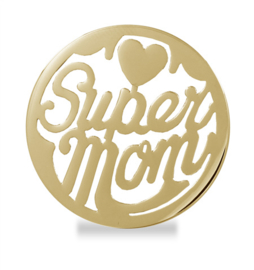 LOCKits Goudkleurige SUPER MOM munt 33mm