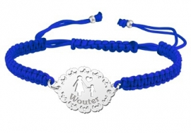 Blauwe Geknoopte Moeder-Zoon Armband ZNA04-blauw