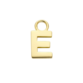 14K Geelgouden Oorringhanger met Letter E