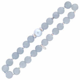 Pastel Milky Blue Kralen Armband van MY iMenso