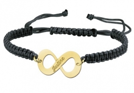 Kerstcadeau | Gouden Infinity Shamballa Armband GNA06