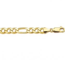 Stevige Gouden Figaro Schakelarmband | 4,9 mm 21 cm