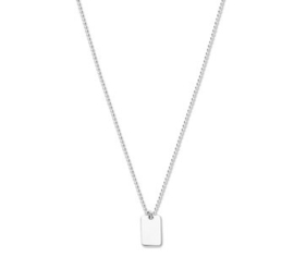 Zilveren Dames Dog Tag Ketting | Graveren Mogelijk!