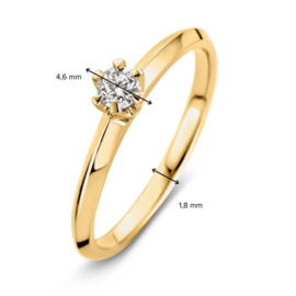 Excellent Jewelry Gouden Dames Ring met Diamant