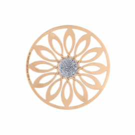 MY iMenso Roségoudkleurige 33mm Endless Flower Insignia van Zilver