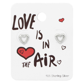 Zilveren Hart Oorstekers | Love is in the air