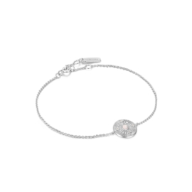 Zilveren Rising Star Armband met Ronde Hanger van Ania Haie