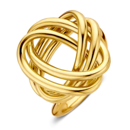 Excellent Jewelry Geelgouden Ring met Speels Ontwerp