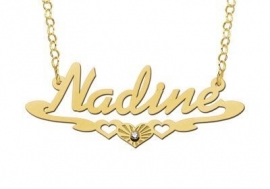 Names4ever Vergulde Nadine Naamketting