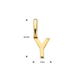 14K Geelgouden Hanger met Letter Y