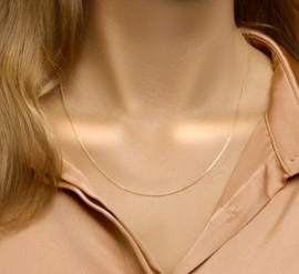 Goudkleurig Anker Gediamanteerd Collier | Dikte: 1,1 mm Lengte: 60 cm