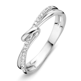 Excellent Jewelry Witgouden Dames Ring met Diamanten