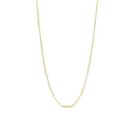 14 Karaats Gouden Collier Balkjes 0,8 mm 40 – 42 cm