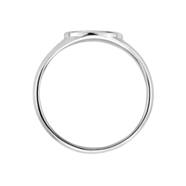 Zilveren Ovalen Graveer Ring | Ring met Initialen
