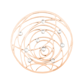 Roségoudkleurige Cirkel Munt met Zirkonia’s van MY iMenso