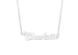 Names4ever Charlotte Stijl Zilveren Naamketting