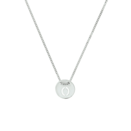 Zilveren Gourmet Collier met Letter O