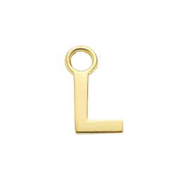 14K Geelgouden Oorringhanger met Letter L