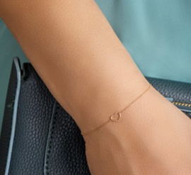 Roségouden Armband met Opengewerkte Harthanger