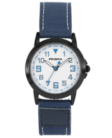 Prisma Jongens Horloge met Blauwe Canvas Band