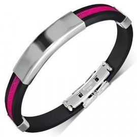 Pink Graveer armband